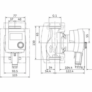 WILO Nassläufer-Hocheffizienzpumpe STRATOS PICO Plus 15/1-6,Rp1/2,1x230V 6