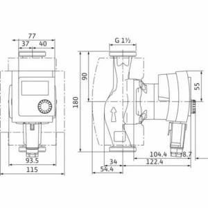 WILO Nassläufer-Hocheffizienzpumpe STRATOS PICO Plus 25/1-6-N,Rp1,1x230V 6