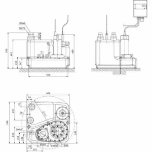 Wilo Drain Lift M1/8, 230 Volt Ohne Rückflussverhinderer, # 2528650 6