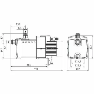 Wilo Hochdruck-Kreiselpumpe HiMulti 3 3-44,G1/G1,0.84kW 6