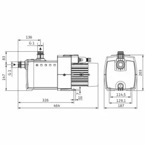 Wilo Hochdruck-Kreiselpumpe HiMulti 3 3-45/S1, G1/G1, 1.06kW 6