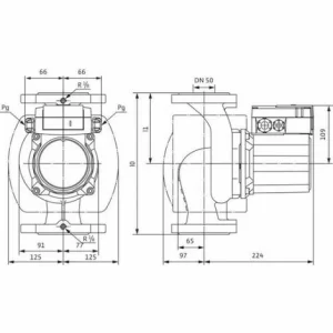 WILO Nassläufer-Standardpumpe TOP-Z 50/7 3x400V, PN6/10,RG, DN50,680W 6