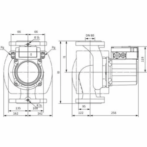 WILO Nassläufer-Standardpumpe TOP-Z 80/10 3x400V, PN6,RG, DN80,1440W 6