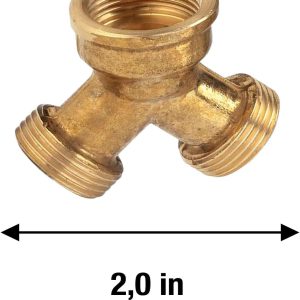 Gardena Messing-2-Wege-Verteiler 19 mm: Gartenschlauch-Schlauchabzweigung zum Betrieb von zwei Anschlussgeräten, 26,5 mm (G 3/4 Zoll)-Gewinde (7155-20) 8