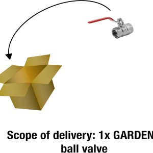 Gardena Kugelhahn: Auslaufhahn für den Innen- und Außenbereich, beidseitiges Innengewinde, 26,5 mm (G 3/4 Zoll)-Gewinde (7336-20) 12