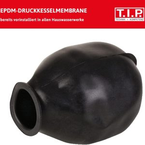 T.I.P. Hauswasserwerk Guss (5.000 l/h Fördermenge, 50 m Förderhöhe, 5,0 bar Druck, 1.200 W, Installationsfertige Druckschaltung, 22l Stahl-Druckkessel, robust, laufruhig, Manometer) HWW 1200/25, 31111 17