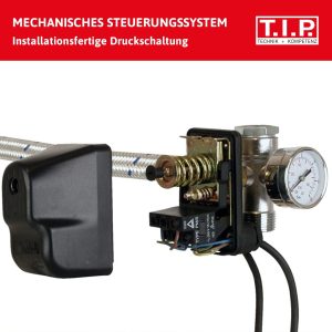 T.I.P. Hauswasserwerk Guss (5.000 l/h Fördermenge, 50 m Förderhöhe, 5,0 bar Druck, 1.200 W, Installationsfertige Druckschaltung, 22l Stahl-Druckkessel, robust, laufruhig, Manometer) HWW 1200/25, 31111 21