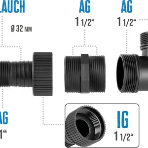 Güde 94539 Pumpenanschlussstutzen 1 1/2 Zoll (1 Stück) 13