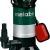 Metabo Schmutzwasser-Tauchpumpe PS 15000 S – 0251500000 – Nennaufnahmeleistung 850 W – Max. Fördermenge 15000 l/h und max. Förderhöhe 9,5 m – Max. Eintauchtiefe: 5 m – 257 x 200 x 345 mm 8