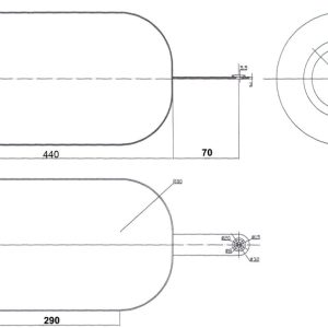 Wiltec Ersatzteil für Membrankessel bis 50 l Membran aus Butylkautschuk für Druckbehälter, Druckausgleichsgefäß für Hauswasserwerk mit Druckkessel 3