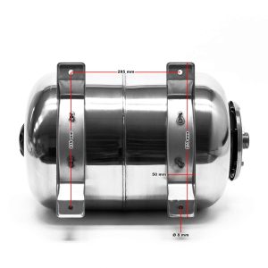 Wiltec Edelstahl Ausdehnungsgefäß 50 Liter, horizontaler Membrankessel für Hauswasserwerke und Druckerhöhungsanlagen mit EPDM Membran 17