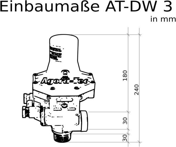 Agora-Tec® Durchflusswächter DWv-3 mit Kabel, Pumpen Druckschalter zur Pumpensteuerung für Kreisel- und Tiefbrunnenpumpen ideal für Anwendungen mit geringem Durchfluss z.B. Toiletten (kein Takten) 8