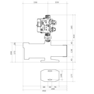 Agora-Tec® Hauswasserautomat Hauswasserwerk 5-1300 10DW, 5 stufige Kreiselpumpe mit max: 5,6 bar und max: 5400l/h und Druckschalter mit Trockenlaufschutz 8