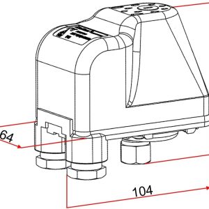 Wiltec Druckschalter SK-9 230V 1-phasig, Druckwächter mit Trockenlaufschutz für Hauswasserwerke und Pumpen, zuverlässige Pumpensteuerung 16