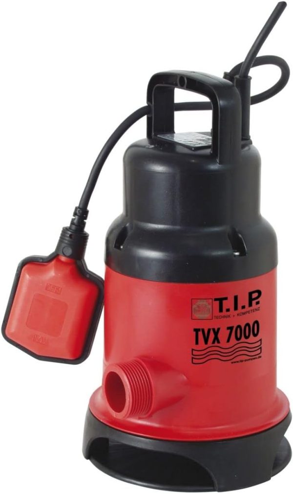 T.I.P. 30268 Schmutzwasser Tauchpumpe TVX 7000, bis 7.000 l/h Fördermenge, (L x B x H) 180 x 170 x 305 mm 1