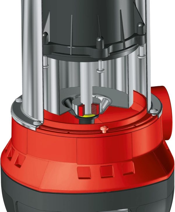 Einhell GC-DP 7835 Schmutzwasserpumpe (Rot, 780W,Ø35 mm Fremdkörper,15.700 L/h Förderl., Schwimmerschalter, Tragegriff, Kabelaufwicklung, Universalanschl.) Rot 7