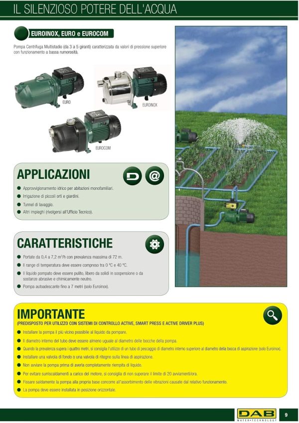 Elektropumpe selbstansaugend mehrstufiger Umkehr Edelstahl Kreiselpumpe mehrstufiger Umkehr zu Achse Horizontal, gekennzeichnet durch einen extrem leisen Betrieb für Verpflichtungen Heim für Wasserversorgung und luftplenum, Bewässerung von Hausgärten und 4