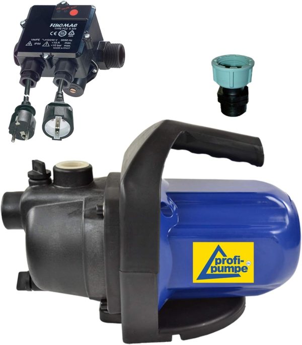 KREISELPUMPE JETPUMPE HAUSWASSERWERK HAUSWASSERAUTOMAT INNO-TEC 1200-1 mit EU. Fertigung FLUOMAC® vk Durchflusswächter Pumpe als Gartenpumpe od. Brauchwasserversorgung, Regenwasserpumpe Klarwasserpumpe f Regenwassernutzung 1