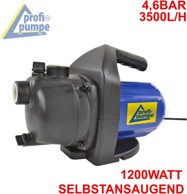 KREISELPUMPE JETPUMPE HAUSWASSERWERK HAUSWASSERAUTOMAT INNO-TEC 1200-1 mit EU. Fertigung FLUOMAC® vk Durchflusswächter Pumpe als Gartenpumpe od. Brauchwasserversorgung, Regenwasserpumpe Klarwasserpumpe f Regenwassernutzung 2