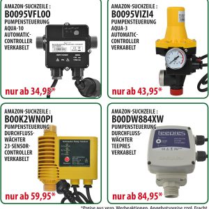 KREISELPUMPE JETPUMPE HAUSWASSERWERK HAUSWASSERAUTOMAT INNO-TEC 1200-1 mit EU. Fertigung FLUOMAC® vk Durchflusswächter Pumpe als Gartenpumpe od. Brauchwasserversorgung, Regenwasserpumpe Klarwasserpumpe f Regenwassernutzung 19