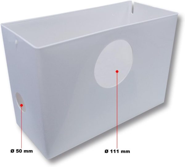 Wiltec Gehäuse für 3/1 Kleinhebeanlage 600 W, Ersatzteil mit 2 Anschlussgrößen 1 x DN40 und 1 x DN100, Ersatz aus Kunststoff für Abwasserhebeanlage 2