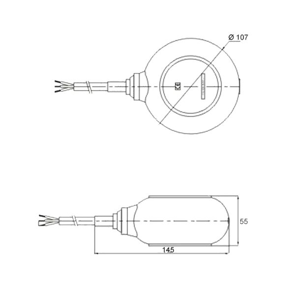 Wiltec Schwimmerschalter für Pumpen, 230VAC 16A Rund, Pegelschalter für Tauchpumpen, Wechsler mit 2 m Kabel 3