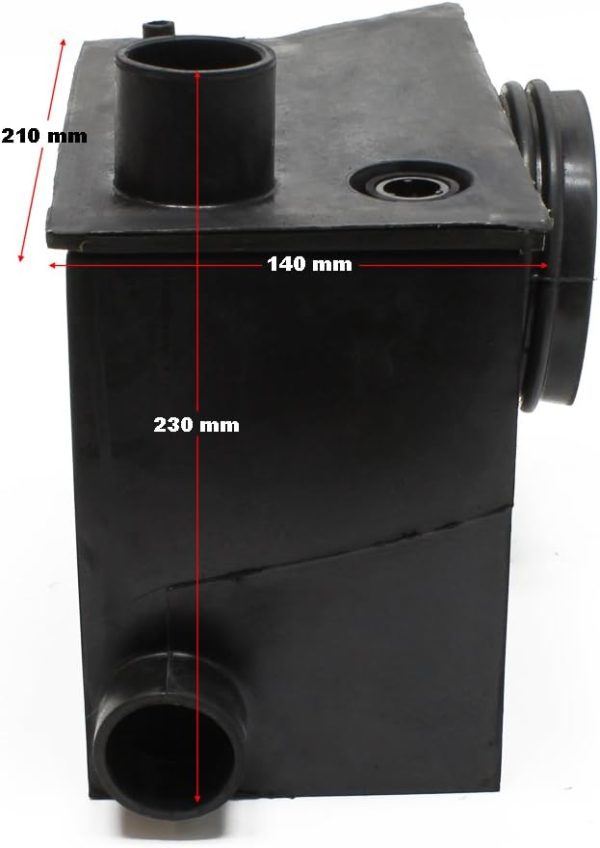 Wiltec Sammelbehälter für 3/1 Kleinhebeanlage 600 W, Ersatzteil 250 x 140 x 230 mm aus Naturkautschuk und Gummi, Ersatz für Abwasserhebeanlage 4