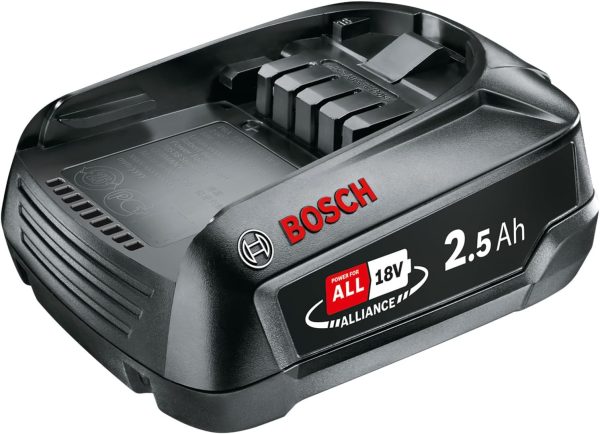 Bosch Ersatz-Akku PBA 18V 2.5Ah W-C (18V System; Hohe Kapazität für längere Laufzeit; Kompatibel mit Allen 18V Power for All-Geräten) 4