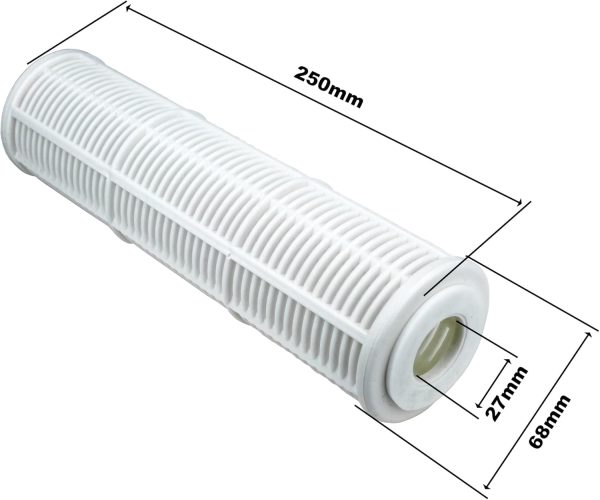 Filtereinsatz für 10 Zoll Vorfilter, waschbare Filterkartusche/Siebfilter für Pumpen, Hauswasserwerke, Bewässerung, Regenwasser u.v.m. 2