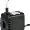 Decdeal Wasserpumpe, Tauchpumpe, 600 l/h, 8 W, sehr leise, mit 4 Saugnäpfen, für Brunnen, Fischtank, Hydroponik-Systeme, mit 2 Düsen 44