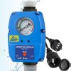 Pumpensteuerung Druckschalter mit Manometer Druckwächter einstelbar 6-2-1 Automatic-Controller Durchflusswächter verkabelt für Hauswasserwerk Pumpe Brunnenpumpe Kreiselpumpe Tiefbrunnenpumpe 17