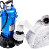 FÄKALIENPUMPE 550W M PUMPE WASSERPUMPE mit 2" STORZ C KUPPLUNG und 20m SCHLAUCH Tauchpumpe Schmutzwasserpumpe 26