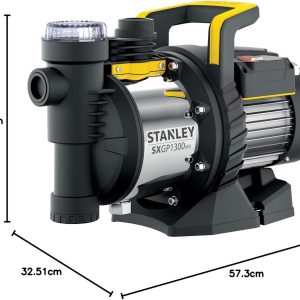 Stanley Selbstansaugende Pumpe SXGP1300XFE für Klarwasser (1300 W,max. Förderleistung 4.200 l/h, max. Förderhöhe 50 m) 9