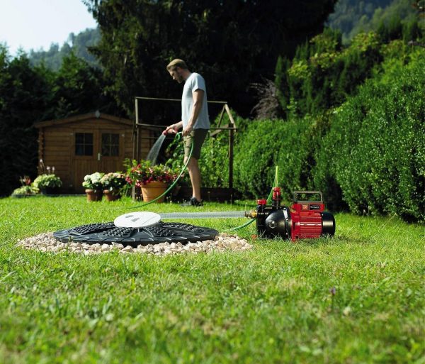 Einhell Gartenpumpe GC-GP 6040 ECO (600 W, max. 3.6 bar, 4000 L/h Fördermenge, Wasserfüllanzeige, klappbarer Handgriff, Wassereinfüllöffnung /-ablassschraube, Frostschutz, Thermoschutz) 3