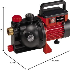 Einhell Gartenpumpe GC-GP 6040 ECO (600 W, max. 3.6 bar, 4000 L/h Fördermenge, Wasserfüllanzeige, klappbarer Handgriff, Wassereinfüllöffnung /-ablassschraube, Frostschutz, Thermoschutz) 42