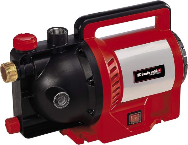 Einhell Gartenpumpe GC-GP 1250 N/1 (1.200 W, max. 5000 L/h, max. Förderhöhe 50 m, Wasserfüllanzeige, Wassereinfüllöffnung /-ablassschraube, Frostschutz, Thermoschutz) 1