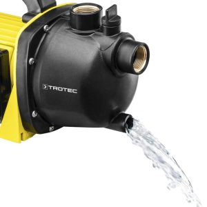 TROTEC Gartenpumpe TGP 1000 E – Pumpe mit Leistung 3300 l/h, 1000 W – Förderdruck 4,2 bar, Förderhöhe 42 m, Ansaughöhe bis zu 7 m, Wasserpumpe für Regenfässer, Zisternen, Gartenteiche 12