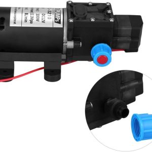 Hochdruck-Wasserpumpe, 12 V DC 100 W, 8 l/min, 160 PSI, selbstansaugende Membran-Wasserpumpe für Wohnmobil, Autowäsche, Bootswäsche, Reinigung und Gartenbewässerung 12