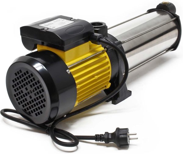 Wiltec Mehrstufige Kreiselpumpe 9000l/h 2200W Förderhöhe 105m, Ansaughöhe 9m, 2850U/min, Wasserpumpe für Hauswasserwerke, Haus und Garten 4