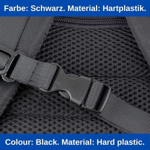 Your Day Mate Steckschnallen für Gurtbänder, in Schwarz, aus Hartplastik, Steckschnallen-Klickverschluss, Ersatz Steckverschluss, Schnalle Reparatur, Rucksack Gurtschnalle, Steckschließe Gurt 14