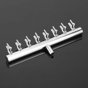 Pssopp 8 Wege 12 Wege Aquarium Luftverteiler Stainless Steel Air Flow Splitter Aquarium Luftventilverbinde Aquarium Sauerstoffverteiler for Aquarium Fish Tank (8 Wege) 12