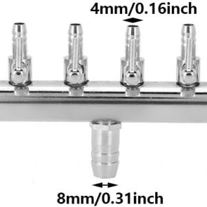 Pssopp 8 Wege 12 Wege Aquarium Luftverteiler Stainless Steel Air Flow Splitter Aquarium Luftventilverbinde Aquarium Sauerstoffverteiler for Aquarium Fish Tank (8 Wege) 20