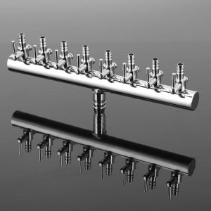 Pssopp 8 Wege 12 Wege Aquarium Luftverteiler Stainless Steel Air Flow Splitter Aquarium Luftventilverbinde Aquarium Sauerstoffverteiler for Aquarium Fish Tank (8 Wege) 22