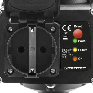 TROTEC Elektronischer Druckschalter TDP DSP – Pumpensteuerung Druckwächter – für Wasserpumpen, Hauswasserwerk, Gartenpumpen max. 10 bar, mit Kabel und Stecker [Energieklasse A] 10