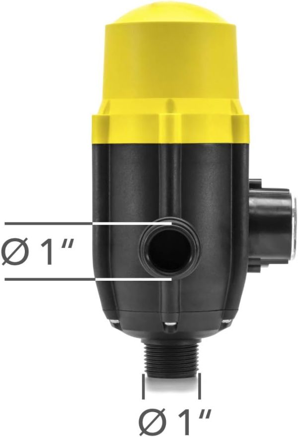 TROTEC Elektronischer Druckschalter TDP DSP – Pumpensteuerung Druckwächter – für Wasserpumpen, Hauswasserwerk, Gartenpumpen max. 10 bar, mit Kabel und Stecker [Energieklasse A] 5