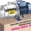 Hauswasserwerk Hauswasserautomat Inno-Tec 450 Selbstansaugende Kreiselpumpe 4-stufige leise Gartenpumpe f. klares Regenwasser Regenzisterne Wassertank Pumpensteuerung 8