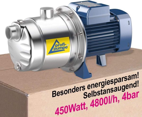 Hauswasserwerk Hauswasserautomat Inno-Tec 450 Selbstansaugende Kreiselpumpe 4-stufige leise Gartenpumpe f. klares Regenwasser Regenzisterne Wassertank Pumpensteuerung 1