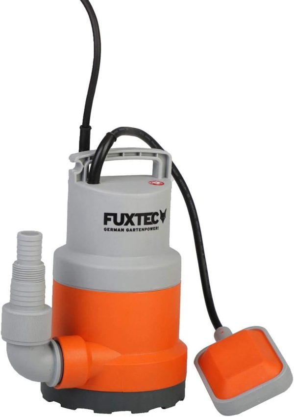 FUXTEC Tauchpumpe Schmutzwasserpumpe Wasserpumpe 250 Watt, max. 6000 l/h, max. 6 m Förderhöhe, Fremdkörper bis 0,5cm, integrierter Schwimmerschalter Orange 2