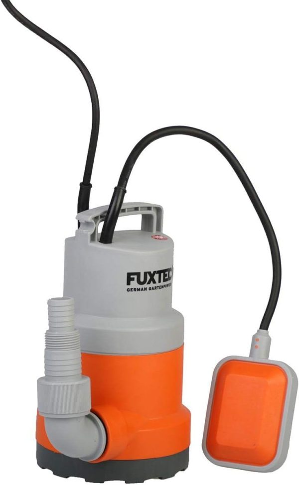 FUXTEC Tauchpumpe Schmutzwasserpumpe Wasserpumpe 250 Watt, max. 6000 l/h, max. 6 m Förderhöhe, Fremdkörper bis 0,5cm, integrierter Schwimmerschalter Orange 3