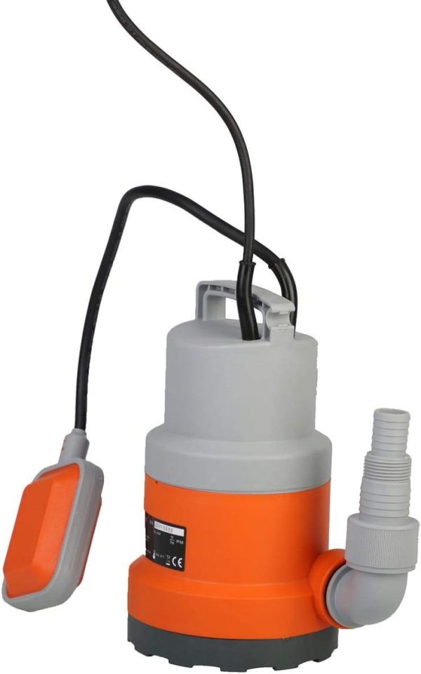 FUXTEC Tauchpumpe Schmutzwasserpumpe Wasserpumpe 250 Watt, max. 6000 l/h, max. 6 m Förderhöhe, Fremdkörper bis 0,5cm, integrierter Schwimmerschalter Orange 4